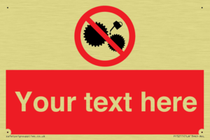 Custom No Oiling Sign